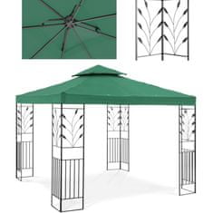 shumee Kerti pavilon pavilon díszes összecsukható 3 x 3 x 2,6 m zöld