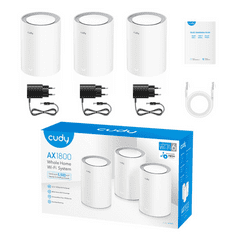 Cudy AX1800 Whole Home Mesh WiFi rendszer (3db/csomag) (M1800 3-pack) (M1800 3-pack)