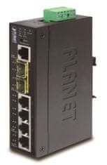 Planet IGS-5225-4T2S ipari L3 switch, 4x1Gb, 2x2.5Gb SFP, kettős 12-48VDC, -40~75°C, IP30