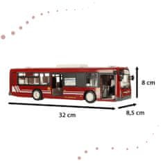 WOWO RC busz távirányítóval és nyíló piros ajtókkal