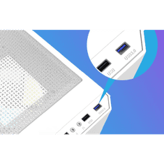 darkFlash DK150 számítógépház + 3db ventilátor fehér (DK150White) (DK150White)