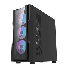 darkFlash DK431 számítógépház + 4db ventilátor fekete (DK431 Glass + 4 fans) (DK431 Glass + 4 fans)