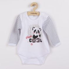 NEW BABY Panda hosszú ujjú baba bodysuit - 74 (6-9m)