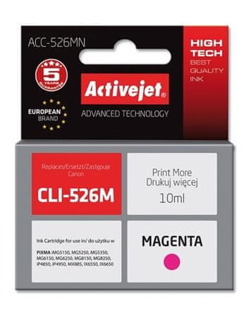 ActiveJet tinta Canon CLI-526M, 10 ml, új ACC-526M