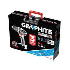 Graphite 58G019-SET1 akkus szénkefementes fúró Energy+ 18V/2Ah akku+töltő!, koffer (58G019-SET1)