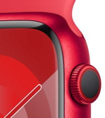 Apple Watch Series 9, Cellular, 45mm, (TERMÉK)VÖRÖS, (TERMÉK)VÖRÖS sport szíj - M/L (MRYG3QC/A)