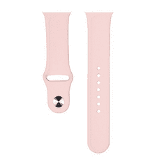 Devia Apple Watch 1-6, SE (42 / 44 mm) / Watch 7-8 (45 mm) / Watch Ultra (49 mm), szilikon pótszíj, állítható, Delux Sport, rózsaszín