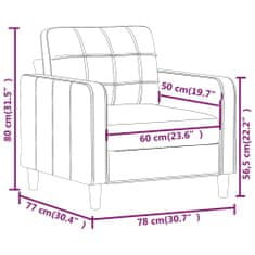 Vidaxl bordó szövet kanapéfotel 60 cm 359081