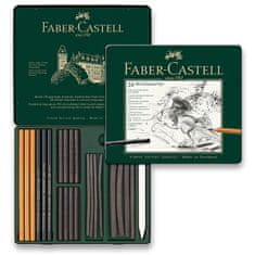 Faber-Castell Szén Pitt Monochrome Charcoal ón doboz, 24 db