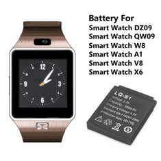 Smart Watch Okosóra akkumulátor LQ-S1. Kompatibilis DZ09, QW09, W8, A1, V8, X6, GT08, T8, MY1, Q18, M26, Z8, M9