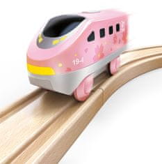 Hape Akkumulátoros Intercity mozdony, rózsaszínű