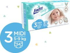 LINTEO BABY Prémium eldobható pelenkák 3 MIDI (5-9 kg) 216 db