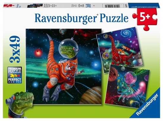 Ravensburger Puzzle - Dinoszauruszok világa 3 x 49 darab
