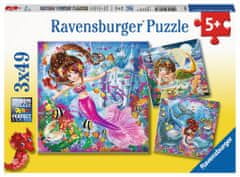 Ravensburger Puzzle Varázslatos sellők 3x49 db