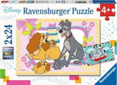 Ravensburger Puzzle Disney kedvenc kiskutyái 2x24 darab