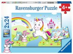 Ravensburger Puzzle Tündérmese egyszarvú 2x24 db