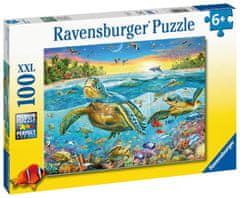 Ravensburger Puzzle - Úszás vízi teknősökkel 100 darab