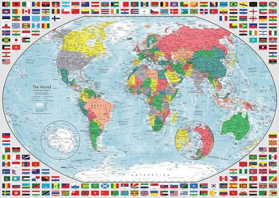 Ravensburger Puzzle Színes világtérkép 1000 db