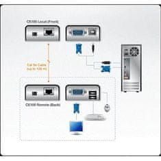 Aten KVM extender CE-100 USB, VGA (1280 x 1024 100m-en)