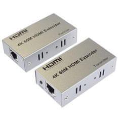 PremiumCord 4K HDMI extender 60m-re egy Cat5e/Cat6 kábelen keresztül