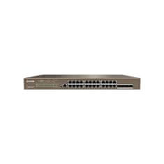 Tenda TEG5328P-24-410W Gigabit L3 PoE+ Switch 370W, 24x 1Gbps PoE+, 4x SFP, STP, IGMP, VLAN, Rack