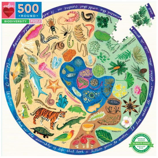 eeBoo Kerek puzzle A természet sokszínűsége 500 darab