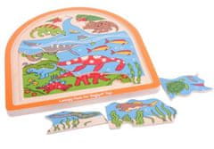 Bigjigs Toys Többrétegű puzzle Dinoszauruszok