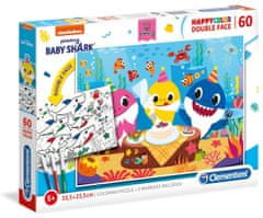 Clementoni Megfordítható puzzle Baby Shark: Ünnepség 60 db