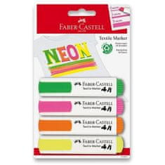 Faber-Castell Faber - Castel Neon textil filctollak 4 db