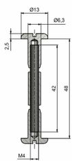 Csatlakozó szerelvények 48mm Zn (50db)