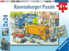 Ravensburger Puzzle Szemeteskocsi és vontató 2x24 db