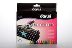 Darwi TEX GLITTER textil filctoll készlet 12 x 6 ml