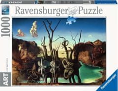 Ravensburger Puzzle Art Collection: hattyúk tükrözik a vizet, mint az elefántok 1000 darab