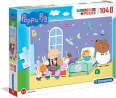 Clementoni Puzzle Supercolor Maxi - Peppa Malac, 104 darab