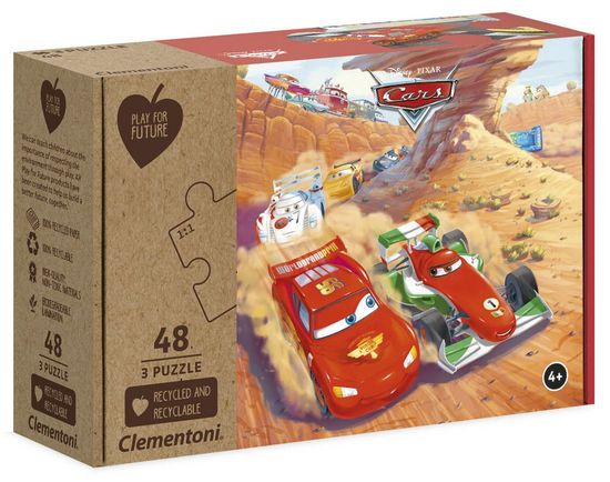 Clementoni Play For Future Puzzle autók 3x48 darabos puzzle