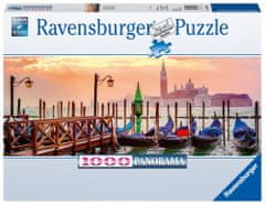 Ravensburger Puzzle - Gondolák Velencében 1000 darab Panorama