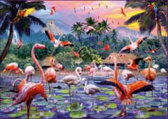 Ravensburger Puzzle - Rózsaszín flamingók 1000 darab