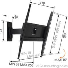 Vogels MA3030 Vogel's univerzális kar 32-65" TV-hez