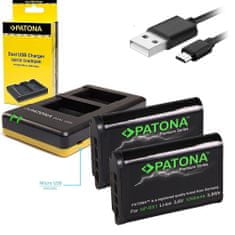 PATONA Photo kettős gyorstöltő Sony NP-BX1 + 2x akkumulátorok 1090mAh USB