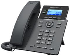 Grandstream GRP2602G VoIP telefon, 4x SIP, grafikus háttérvilágítású 2,21" kijelző, 2x Gbps RJ45, PoE