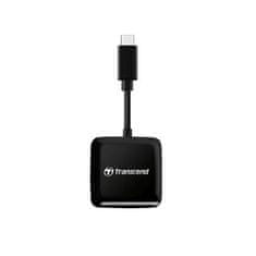 Transcend RDC3 USB-C (3.2 Gen 1) SDHC/SDXC (UHS-I)/microSDHC/microSDXC (UHS-I) memóriakártya-olvasó, fekete színű