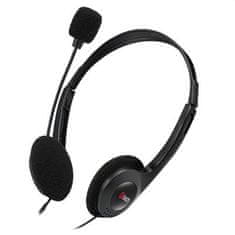 C-Tech PC headset MHS-03E, fekete színű