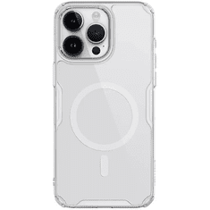 Nillkin Apple iPhone 15 Pro, Szilikon tok, műanyag hátlap, ultravékony, Magsafe töltővel kompatibilis, Nature Pro Magnetic, átlátszó (RS147694)