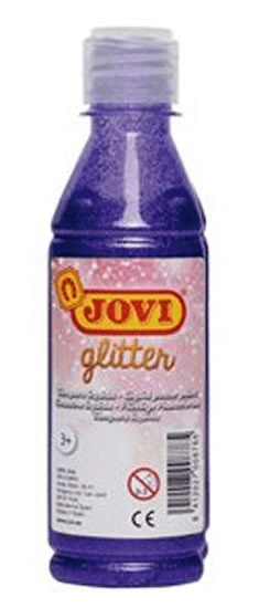 JOVI csillámos temperafesték 250 ml lila üvegben