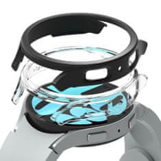 TKG Ringke Slim műanyag védő keret Samsung Galaxy Watch6 (40mm) okosórához átlátszó+fekete (2db)