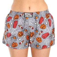 Styx Női boxeralsó art klasszikus gumi Halloween koporsó (K1752) - méret XL