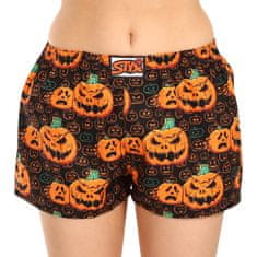 Styx Női boxeralsó art klasszikus gumi Halloween tök (K1755) - méret XL