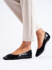 Amiatex Női balerina cipő 103309 + Nőin zokni Gatta Calzino Strech, fekete, 38