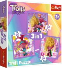 Trefl Puzzle Trolls 3: Meet the Trolls 3in1 (20,36,50 db)