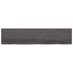 Greatstore sötétszürke kezelt tömör tölgyfa asztallap 220x50x6 cm